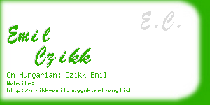 emil czikk business card